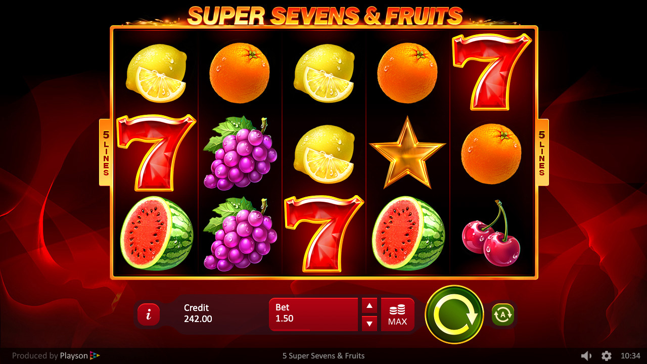 Super Sevens & Fruits 5 Lines